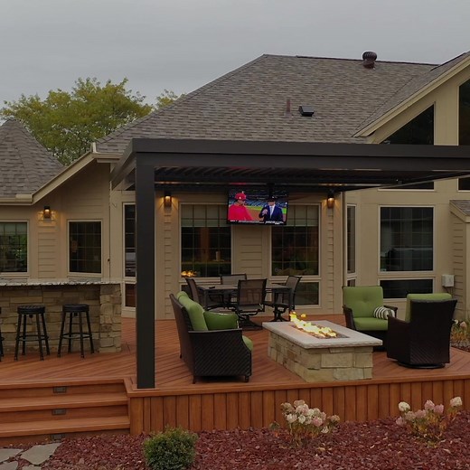 There are motorized pergolas. And then there's StruXure. What's the difference? Everything. Start with the material: Aircraft-grade aluminum with a premium powder-coated finish. Not the thin, flimsy stuff you see elsewhere. This is engineered to last decades without rusting, chipping, or degrading. Look at the engineering: StruXure's patented water management system actually keeps your patio dry when closed. Other systems? They leak. Ours doesn't. Check the design: Award-winning pivot louvers th