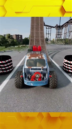Car Jump Test Beanmng Drive. #shorts #beamngdrive