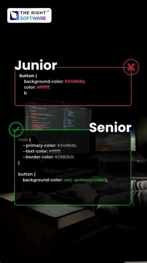 Junior vs Senior Developer — The Real Difference in Writing CSS #coding#ai #youtubeshorts