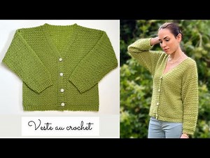 How to make a crochet jacket 🧶 EASY crochet cardigan ✨ Free cardigan tutorial Haute couture