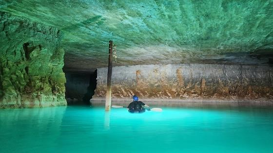 The Hidden Cave Discovered Beneath a Massive Limestone Quarry