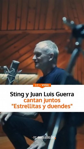Dos grandes artistas, el dominicano Juan Luis Guerra y el británico Sting, se reunieron en un estudio en Nueva York, Estados Unidos, para grabar una versión única de la bachata romántica “Estrellitas y duendes”, compuesta en 1990 por el artista caribeño y que se convirtió en uno de sus temas más icónicos tras ser incluida en el álbum Bachata Rosa. En el video, que se viralizó en redes sociales, se escucha a Sting cantar en español, haciendo dúo con Juan Luis Guerra. | El Estímulo
