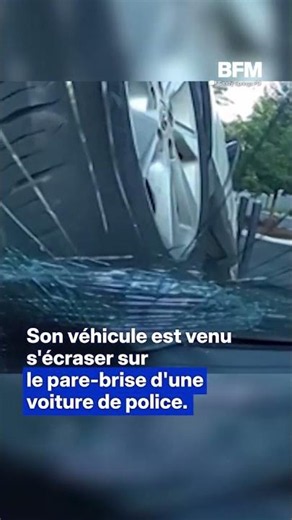 États-Unis: une voiture monte sur un véhicule de police en pleine course-poursuite
