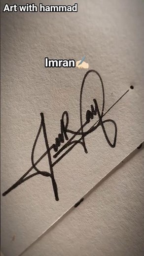 "Imran Name Signature Style ✨ | Stylish Handwriting Design | Art With Hammad"