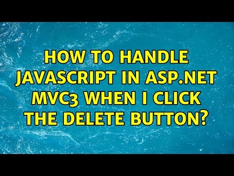 How to handle JavaScript in ASP.NET MVC3 when I click the delete button?