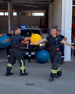 48K views · 628 reactions | Firefighters have mastered their yoga ball routine | GOODLAD | Facebook