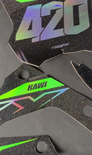 'Corrupt' Black Graphics Kit on Holographic Media | TBGFX