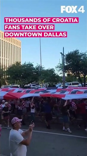 Croatia fans take over Downtown Dallas