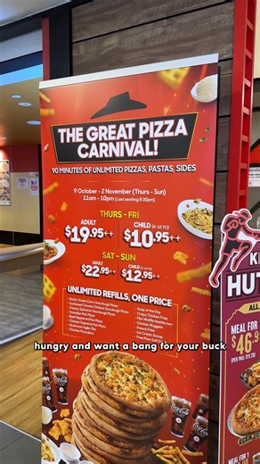 Pizza Hut Singapore's dine-in buffet is back! From 9 October to 2 November, enjoy unlimited pizza, sides and more from $19.95 per person. #pizzabuffet #pizzahut #pizzalovers | Eatbook.sg