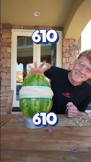 How Many Rubber Bands to Explode a Watermelon?