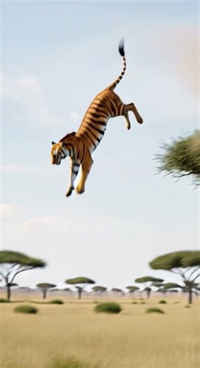 점프한 호랑이... 그 결과는? Jumping tiger... epic leap caught on camera #점프 #충돌 #wildlife