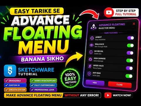 Easy Tarike Se Floating Menu Banana Sikho | Sketchware Pro Advanced UI 2026