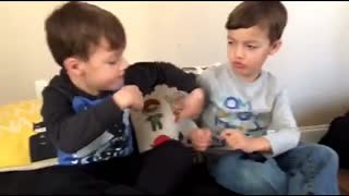 Brothers help each other out! 6-year-old Carter, who is profoundly Deaf, teaches his twin brother sign language while they read a picture book together. ❤️ #signlanguage #deaf | Ai-Media