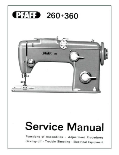 Pfaff 260 360 Service Manual PDF | Sewing Machine Repair, Adjustment & Electrical Guide | English Technical Manual - Etsy