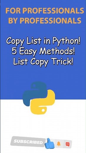 5 Ways to Copy a List in Python | copy(), Slice, list(), Comprehension & deepcopy