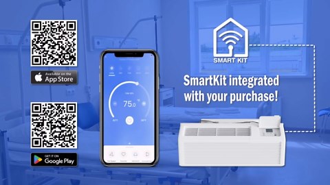 Cooper & Hunter 15,000 BTU PTAC Packaged Terminal Air Conditioner & Heat Pump – Built-In 3.5kW Electric Heater – Includes Wireless Smart Kit, Remote & Power Cord – R-32 Refrigerant