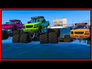 GTA 5 Roleplay - 3 MONSTER TRUCKS DESTROYING COPS | RedlineRP