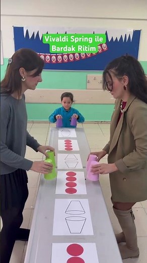 Vivaldi Spring ile Bardak Ritim Serisi 🎻Sınıfta Klasik Müzik Challenge #shortsvideo #shorts #rhythm