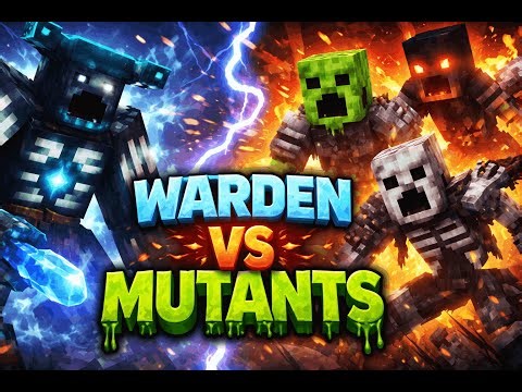 Warden VS Mutant Mobs - Minecraft Mob Battle