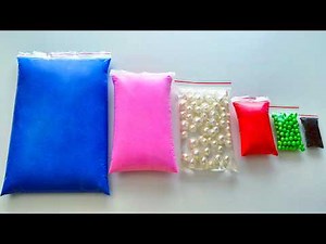 Satisfying ASMR Sounds - Large to Small Making Slime with Bags