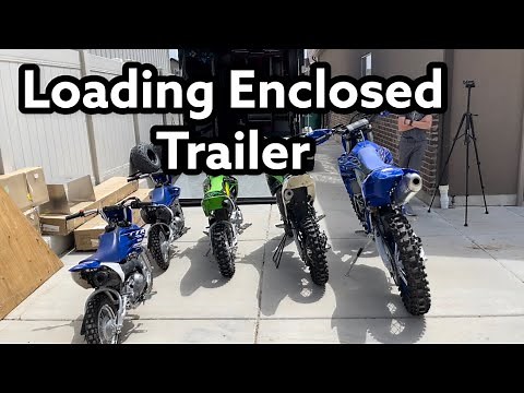 Loading My Enclosed Dirt Bike Trailer | 5 Bikes & RZR! Will It All Fit?