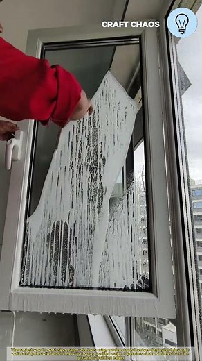 The process of easiest way to wash skyscraper window using modern tools