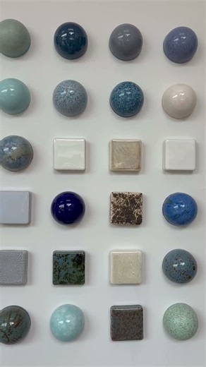 Blue ceramic wall art