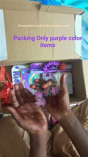 packing only purple color 💜 items 💜 😍