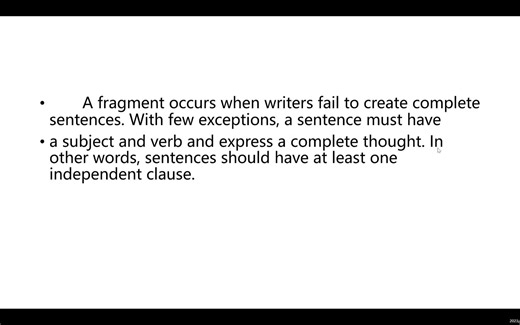 Fragment【碎片句】