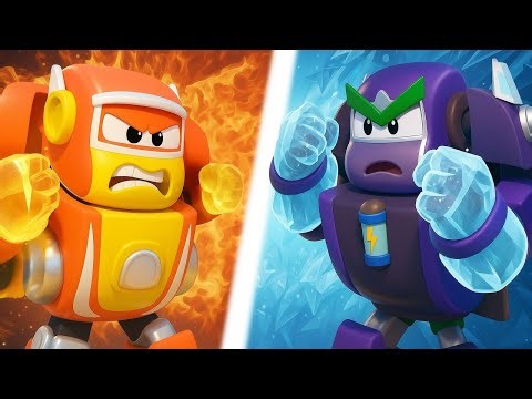 🔥 Fire VS Ice 🧊 Robofuse VS Zitron! 🤖 Car Cartoons For Kids