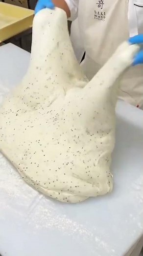 the process of processing bread dough properly and correctly by a chef