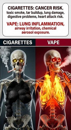 Cigarettes VS Vape | What HappensInside Your Body #facts #health #food