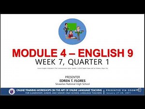 Language Registers | Week 7 of Quarter 1 | English 9 Video Lesson