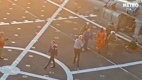 Artemis II astronauts struggle to walk as gravity hits after landing