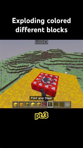 Exploding colored different blocks pt.3 #minecraft