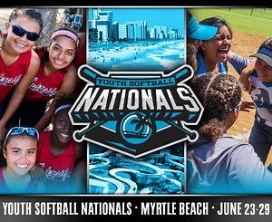 REGISTRATION IS NOW OPEN FOR THE 2017 YOUTH SOFTBALL NATIONALS MYRTLE BEACH! All Players and Coaches receive free, exclusive, week-long passes to MYRTLE WAVES WATER PARK, the largest water park in South Carolina! Players and Coaches also receive free passes to BROADWAY GRAND PRIX Go-Kart park and arcade! Check out one of our Game Day videos from last year's tournament! Hurry, space is limited and spots are filling up fast!! Go to softballnationals.com for more information or call us at 1-800-559