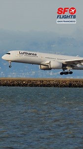 93K views · 912 reactions |  Strong Wind, Heavy Jet  Lufthansa A350 Lands at SFO (D-AIXZ)  -- #Lufthansa #A350 #PlaneSpotting #SFO #AvGeek #Airplane #AviationDaily #SanFrancisco #sfflights | SF.Flights | Facebook