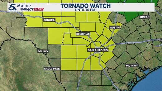 Tracking storms moving toward San Antonio as Tornado Watch remains in effect into Monday night