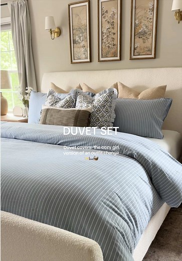 The most breathable duvet set for summer ✨✨✨ And it’s 100% super soft cotton 🧸 @Bedsure US Local #bedsure #bedsurecomforter #duvetcover #duvet #summerbedding