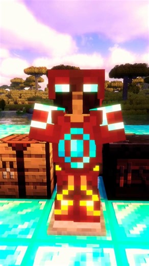 IRON MAN ARMOR ☠️ | Armor Trim Combination #minecraftshorts #ironman