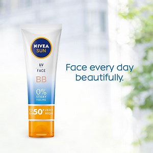 2.3M views · 15K reactions | Face every day beautifully with NIVEA Sun UV Face BB Cream! Add this to your beauty routine to help you get even-toned skin & achieve a natural effortless look. This tinted BB cream also has SPF50+ to help keep your skin protected! Try it now! ASC Ref. No. B029N070519N | NIVEA | Facebook