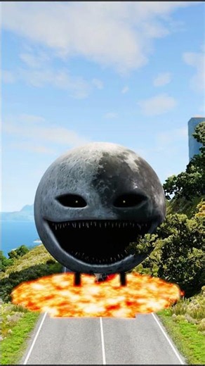 Big & Small Moons and Hopper Cars vs BIG Lava Pit😂 in BeamNG.drive - BNG Games #BeamNGDrive #Crash