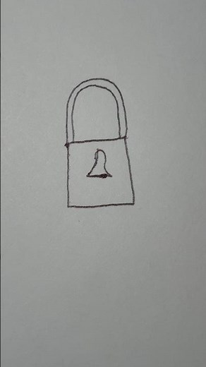 How to draw a key lock 🔒 ￼easily! #art #draw #drawing #shorts