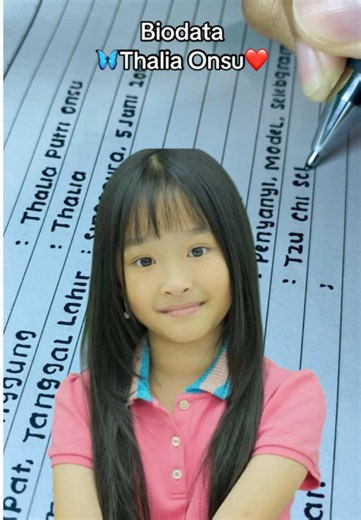 Biodata Thalia Onsu #copywriting #handwriting #fyp #thalia #ruben
