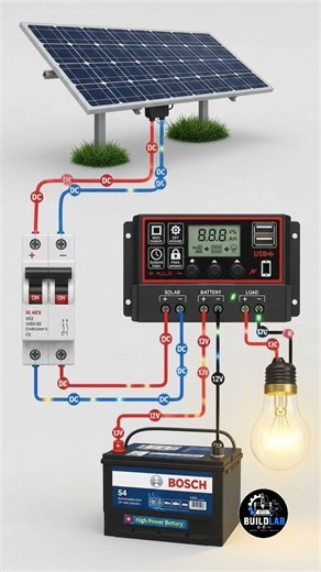 basic solar control diagram explanation #solar #electrical #engineering #project #