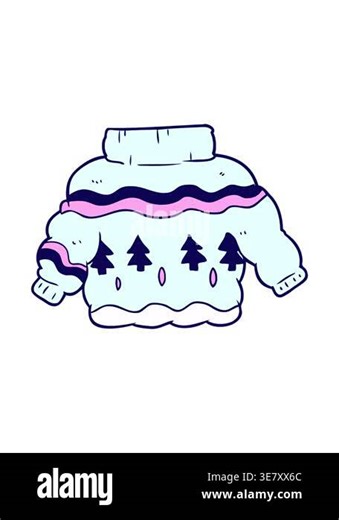 neon light effect animation of cartoon embarrassing christmas jumper Stock Video Footage - Alamy