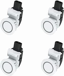 4PCS PDC Parking Assist Sensor Bumper Reverse Backup Parking Sensor 89341-50020-A0 for Lexus LS430 4.3L 2001-2006 White