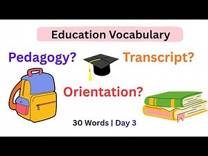 Education Vocabulary in English | 30 Words with Meanings & Examples | Day 3