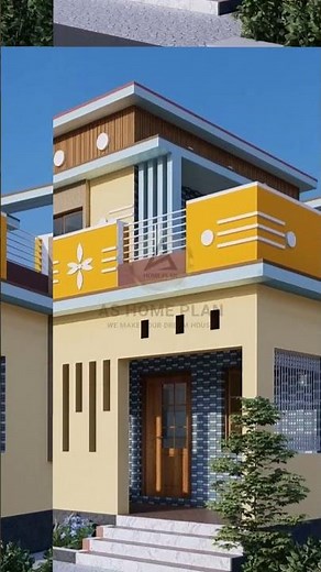 26×36 Village House Design Idea | 3 Bedroom South Facing House Plan #home #shortviral