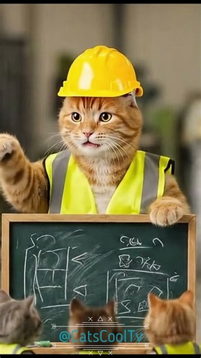Cats work at the factory in three shifts #factory part 1